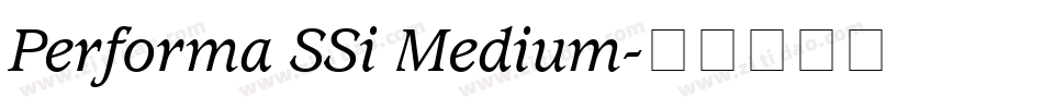 Performa SSi Medium字体转换